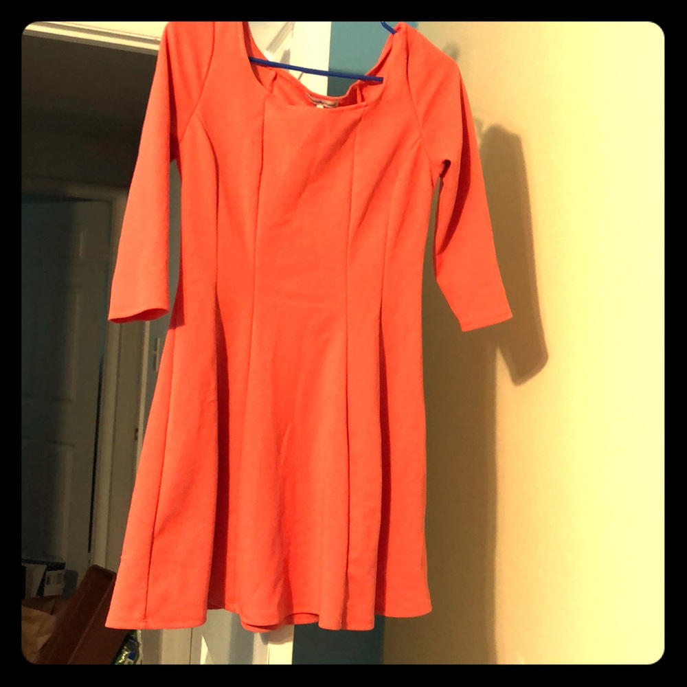 Coral baby doll dress